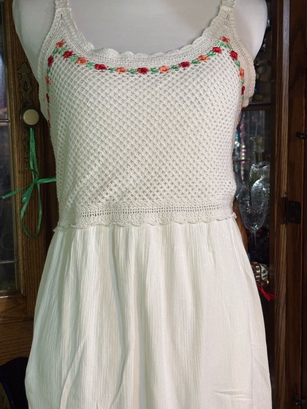 LC Lauren Conrad Ivory Waffle-Knit maxi dress xl - Picture 10 of 15